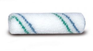 Radiatorrol, 10 cm, nylon blauw groene streep 6 mm, thermofusie